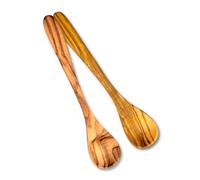 Stilux® Set of 2 Small Olive Wood Spoons, 14 cm, High-Quality Tea Spoon, Coffee Spoon, Dessert Spoon, Jam Spoon, Ice Cream Spoon, Sugar Spoon, Spoon for Honey, Spices, Salt