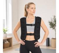 STILVORA 10 kg Weighted Vest with Reflective Strips in Black STILVORA Black