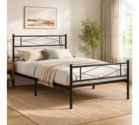 STILVORA 3ft Single Metal Bed Frame with Storage Black STILVORA Black Single