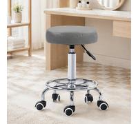 STILVORA Adjustable Rolling Stool with Wheels in Grey STILVORA Grey