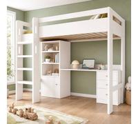 STILVORA Bed Frame 3ft Single with USB White | Size: Junior STILVORA White Junior
