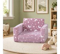 STILVORA Children's 2-in-1 Folding Armchair Bed Pink STILVORA Pink