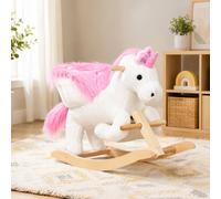 STILVORA Children's Rocking Unicorn with Music White & Pink STILVORA White