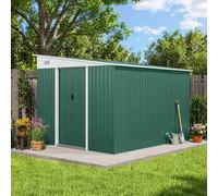 STILVORA Garden Storage Shed with Double Sliding Doors in Green STILVORA Green