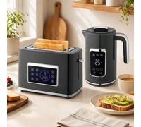 STILVORA Kettle & Toaster Set with Touch Controls in Grey STILVORA Grey