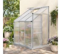 STILVORA Lean-to Greenhouse 192 cm with Sliding Door in Clear STILVORA Clear