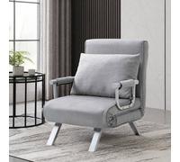 STILVORA Single Sofa Bed with Adjustable Back in Grey STILVORA Grey