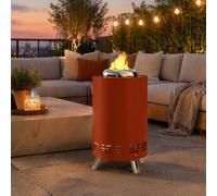 STILVORA Tabletop Fire Pit 16 cm with Poker in Red in Terracotta STILVORA Terracotta