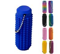 Stim Tools for Adults, Portable Vibrant Colors Fidget Tool, Pain Spiky Grippy Stim Keychain, 3D Printed Venting Key Pendant with Quiet Design for Anxiety Relief(Dark blue)