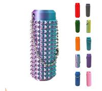 Stim Tools for Adults, Portable Vibrant Colors Fidget Tool, Pain Spiky Grippy Stim Keychain, 3D Printed Venting Key Pendant with Quiet Design for Anxiety Relief(Gradient colorful)
