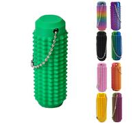 Stim Tools for Adults, Portable Vibrant Colors Fidget Tool, Pain Spiky Grippy Stim Keychain, 3D Printed Venting Key Pendant with Quiet Design for Anxiety Relief(Green)