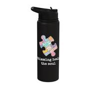Stimming Heals The Soul Autism Awareness Stainless Steel Insulated Water Bottle