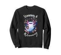 Stimming & Winning Funny Axolotl Autism Neurodivergent Sweatshirt