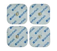 StimPads® TENS Machine Pads - 4 Pack 50x50mm Snap Electrodes (3.5mm Button) - Reusable Replacement Pads for Pain Relief, Physiotherapy & Rehabilitation - Compatible with Most TENS/EMS Units