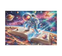 Stimulate Creativity with Astronaut Space Galaxy Book Cosmic Fantasy 1000 Piece Adult Puzzle Fun Relaxing And Ideal for Leisure 1000 PCS（75x50cm）