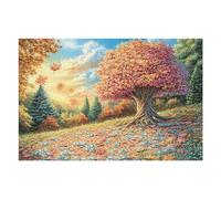 Stimulate Your Mind with Autumn Tree Forest Nature Outdoor Wilderness 1000 Piece Adult Puzzle Fun Challenging And Ideal for Leisure 1000 PCS（75x50cm）