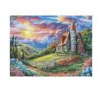 Stimulate Your Mind with Pine Tree Cabin Snow Forest Wild Nature Rural 500 Piece Adult Puzzle Fun Challenging And Ideal for Leisure 500 PCS（52×38cm）