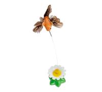 Stimulating Cat Toys | Cat Electric Suction Cup Flying Bird Wand with Feathers - Smart Electric Kitten Toy | for Boredom Relief Exercise Indoor Home Balcony Living Room Apartment
