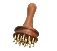 Stimulating Circulation Boost: Featuring Brass Teeth, The Scalp Massager Brush applies Gentle Yet Effective Pressure to Key Body Points, Enhancing Relaxation massageand improving Circulation for a ca