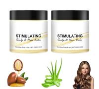 Stimulating Scalp and Hair Balm, Deep Nourish Dry Scalp, Strengthen Hair from Root, Scalp Treatment Moisturiser Balm with Shea Butter, Hydrating Care Cream for All Hair Types (2pcs)