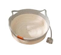 Stimulicat Cat Bed for Cats Scratchable Interactive Pet Nest with Toy Tail & Cats Ear Design for Puppies Rabbits and Small Pets