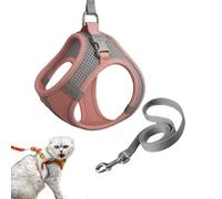 Stimulicat Cat Harness,Escape Proof Soft Mesh Vest for Indoor Cats,Side-Through No-Pull Design,Adjustable& Lightweight with Reflective Strips,Breathable,Easy to Wear for Walking&Outdoor (Pink, L)