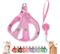 Stimulicat Cat Harness, Stimuli Cat Harness Design for Outdoor, Stimuli Cats Sling Escape Proof, Adjustable Soft Mesh Vest, Reflective Design, Allowing Pussy to Safe and Stress-Free (Pink,XXS)