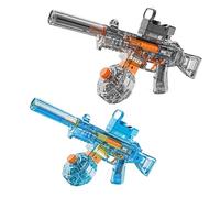 StimuVariety Electric Water Gun for Adults Kids, 2 pack Automatic Squirt Watergun pistol with Water spray sound and Led Light, Summer Outdoor Pool Beach Party Toys for Boys Girls, UMP45 Black and Blue