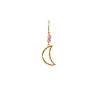 STINE A Jewelry Bella Moon Earring Single Goldplated Silver 1342-02-S - Woman - Quartz - 925 Sterling Silver Gold/Pink 45 mm