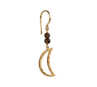 STINE A Jewelry Bella Moon Earring Single Goldplated Silver 1409-02-S - Woman - 925 Sterling Silver Brown/Gold