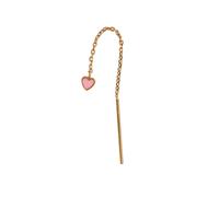 STINE A Jewelry Dangling Love Heart Earring Single Goldplated Silver 1364-02-Light Pink - Woman - 925 Sterling Silver Gold/Pink