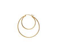 STINE A Jewelry Double Creol Grande Earring Single Goldplated Silver 1380-02-S - Woman - 925 Sterling Silver Gold