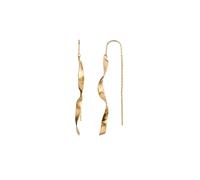 STINE A Jewelry Long Twisted Hammered Earring Single Goldplated Silver 1188-02-S - Woman - 925 Sterling Silver Gold 42 mm