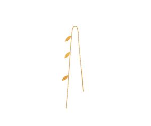 STINE A Jewelry Three Leaves Earring Single Goldplated Silver 1042-02-s - Woman - 925 Sterling Silver Gold 16,3 cm