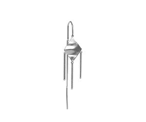 STINE A Jewelry Windy Viola With Chains Earring Single Silver 1417-00-S - Woman - Quartz - 925 Sterling Silver Silver
