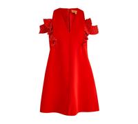 Stine Goya Ruffled Crystal-embellished Crepe Mini Dress - Red - S (UK8-10 / S)