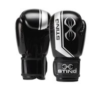 STING Armalite Boxing Gloves for Men & Women - Pro-Grade Tech Gear with Hi Flow Core - Ideal for Boxing, MMA & Muay Thai - 12 Oz, Black/Silver - Men & Women