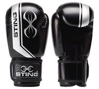 STING Armalite Boxing Gloves for Men & Women - Pro-Grade Tech Gear with Hi Flow Core - Ideal for Boxing, MMA & Muay Thai - 12 Oz, Black/Silver - Men & Women