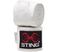 STING Elasticised Hand Wraps, Comfortable Wraps with Secure Support, Ideal for Boxing, MMA, Muay Thai, and Martial Arts, Wrist Wraps for Men and Women, White, 4.5 m