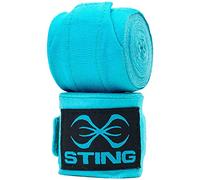 STING Elasticised Hand Wraps, Comfortable Wraps with Secure Support, Ideal for Boxing, MMA, Muay Thai, and Martial Arts, Wrist Wraps for Men and Women, Teal Blue, 4.5 m