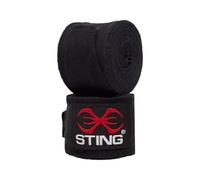 STING Elasticised Hand Wraps, Comfortable Wraps with Secure Support, Ideal for Boxing, MMA, Muay Thai, and Martial Arts, Wrist Wraps for Men and Women, Black, 3 m