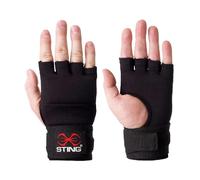 STING Elasticised Quick Boxing Hand Wrap Gloves, Boxing Equipment for MMA Competition and Training, Black, M
