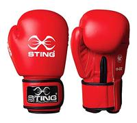 Sting Men's AIBA Competition or Training Boxing Gloves - Red, 10 oz