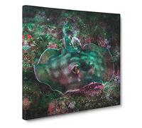 Sting Ray Canvas Print | Gallery Wrapped 30mm Frame Wall Art | 14x14 inches | Ready to Hang | Modern Picture | Living Room Bedroom Lounge Office