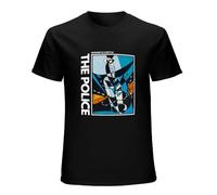 Sting & The Police Message in A Bottle Men's T Shirt Album Cover Rock Band Tee Black XXL
