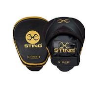 STING Viper Speed Focus Mitt for Boxing, MMA, and Muay Thai - Black/Gold, Standard