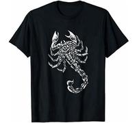 Sting White Scorpion Graphic Mens T-Shirt Unisex Black Tee S Size M