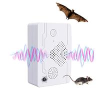 Stingmon Ultrasonic Bat Repellent, Ultrasonic Pest Mouse Bat Reject Repelling System, Ultrasonic Pest Repeller for House Indoor Pest Bat Squirrel Repellent Outdoor, Keep Bat and Pest Flee Away, white