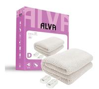 STINGRAY Electric Blanket Under Mattress Double 135×190cm - Heated Underblanket Mattress Cover Dual Controllers - Coral Fleece - 3 Heat Settings - Fast Heat Up - Machine Washable - 2×58W