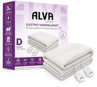 STINGRAY Electric Underblanket Double 135x190cm - Heated Under Mattress Blanket Dual Controllers - 3 Heat Settings - Fast Heat Up - Overheat Protection - Machine Washable - Coral Fleece